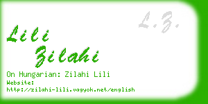 lili zilahi business card